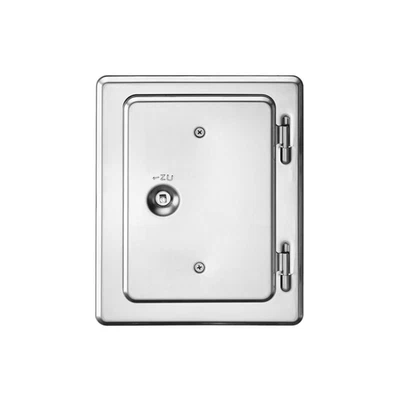 FEUERLANDKAMINE Edelstahl Kamintür 12x18 cm und Upmann Schlüssel Reinigungsverschluß für Schlot