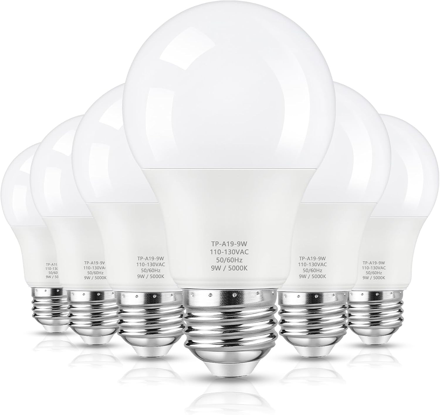 A19 LED Light Bulb, 60 Watt Equivalent LED Bulbs, 5000K Dayl