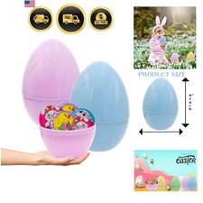 Massive Pastel Fillable Easter Eggs Colorful Bright Plastic Easter Eggs, Perf...