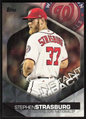 2018 Topps Instant Impact Black #II-42 Stephen Strasburg SN, /299