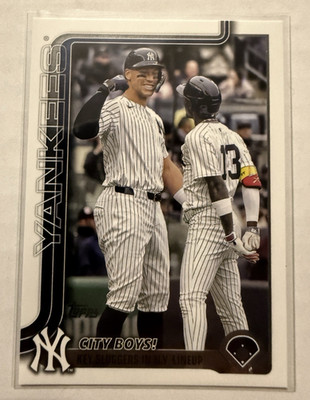 Topps 2025 Update Veteran Combos City Boys! US85 Aaron Judge JazzChisholm