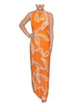 RACHEL ROY Womens Sheath Maxi Dress Zippered Sleeveless Halter Party Back Slit