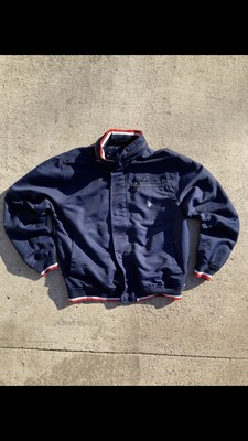 *VINTAGE* US Polo Assn Fleece Bomber Rain Jacket Detachable Hood Button Down Zip