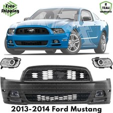 Front Bumper Cover Fascia Grille Assembly Kit For 2013-2014 Ford Mustang Front Bumper Cover Fascia Grille Assembly Kit For 2013-2014 Ford Mustang