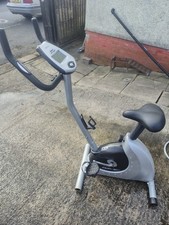 Reebok Upright Exercise Bike Silver/Black LCD Display Adjustable Resistance