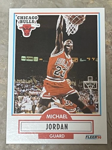 1990-91 Fleer - Michael Jordan #26 Black Line Above Bio Information HOF MVP🐐