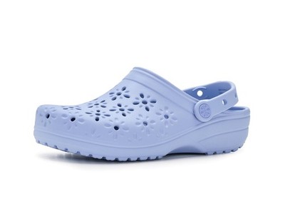 Crocs Classic Floral Cut Out Clog Blue Haze Men 8 Women 10 Unisex