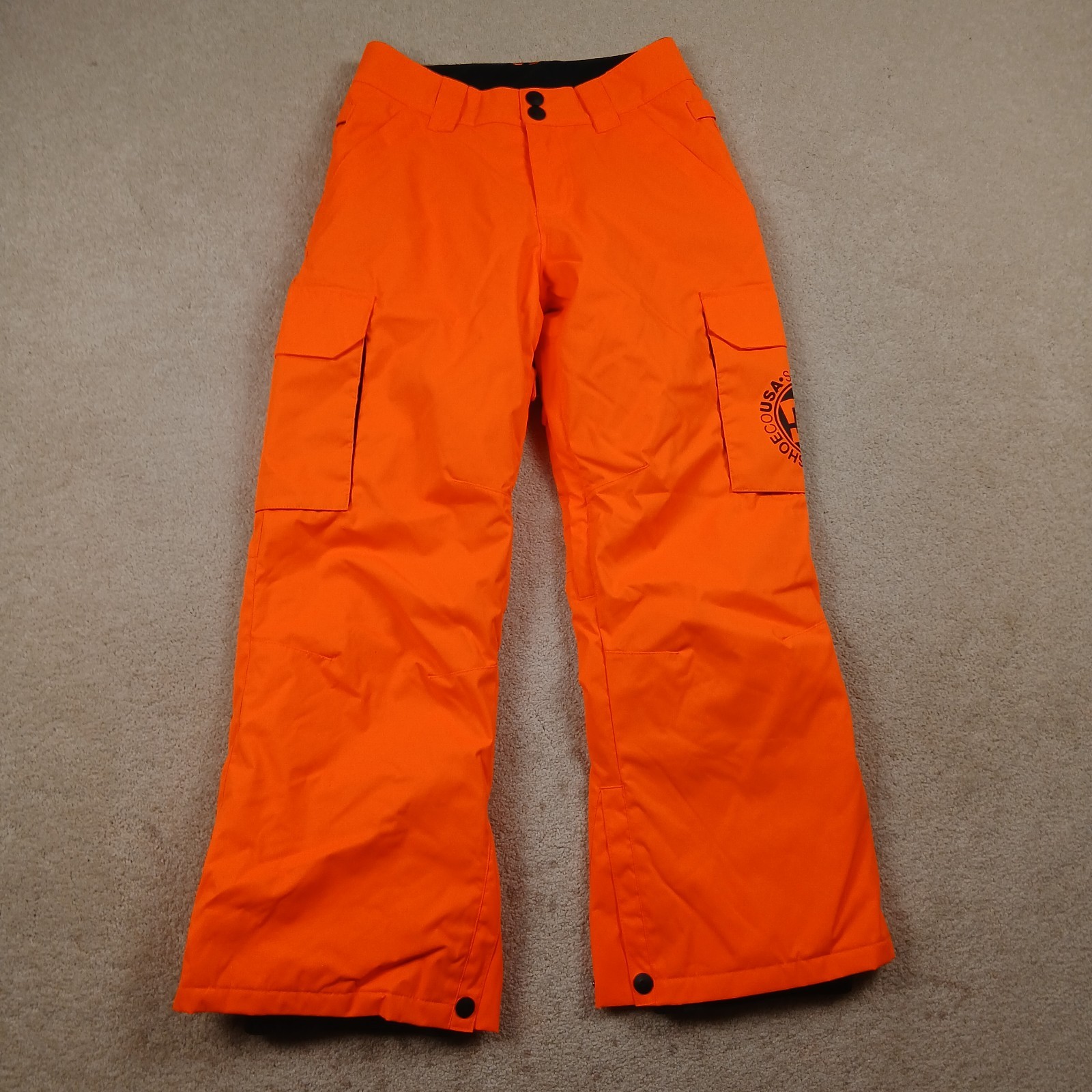Ski Snow Pants Youth Medium 12 Orange 10k