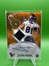 2025 Topps Chrome Football Jayden Higgins Rookie Gold Patch Auto /50 Texans