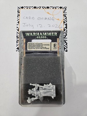 Warhammer 40k OOP Metal INQUISITOR WITCHHUNTER (Power Sword) - Primed White 