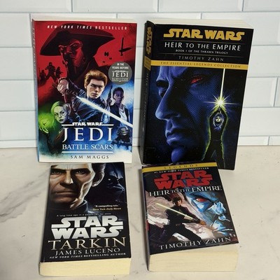 Star Wars Paperback Book Lot 4 Battle Scars Heir to the Empire Thrawn Tarkin