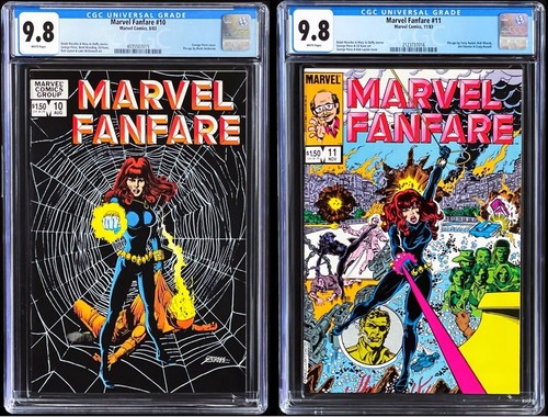 Marvel Fanfare 10 11 CGC 9.8 WP 1983 1st Appearance Iron Maiden Black Widow Set2