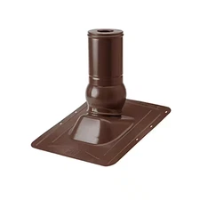 4 In. 26-Gauge Pivot Pipe Boot Flashing Galvanized in Brown