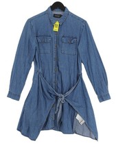 MinkPink Shirt Midi Dress M in Blue