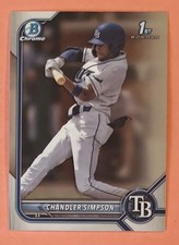 Chandler Simpson 2022 Bowman Chrome Draft 1st Prospect Card #BDC-26