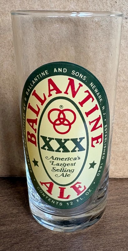 Vintage Ballentine XXX Ale Beer Glass