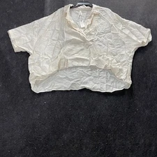 ANTHROPOLOGIE The Dylon Short-Sleeve Wide-Placket Top Women's Size XL 