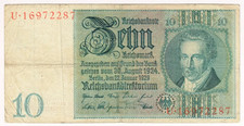1929 Germany 10 Reichsmark 16972287 Reichbanknote Paper Money Banknotes