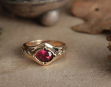 925 Sterling Silver Pink Sapphire Lab Created Gemstone Ring Gift For Her