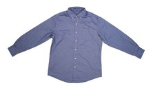 Port Authority Shirt Mens Medium Blue Solid Long Sleeve Button Down Workwear