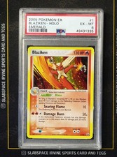 2005 POKEMON EX EMERALD #1 BLAZIKEN-HOLO EMERALD PSA 6 (335
