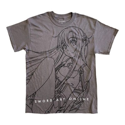 Sword Art Online - Asuna Sitting Line Art Adult T-Shirt | eBay