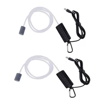 2PCS Aquarium USB Air Pump Portable Mini USB Aquarium Fish Tank Oxygen Air Pu...