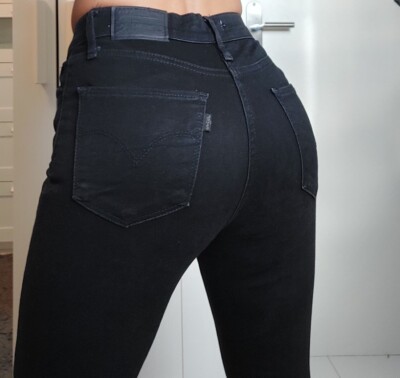 Levis 721 High Rise Skinny Damen Jeans Hose W25 L32 25/32 XS 32 Schwarz %SALE%