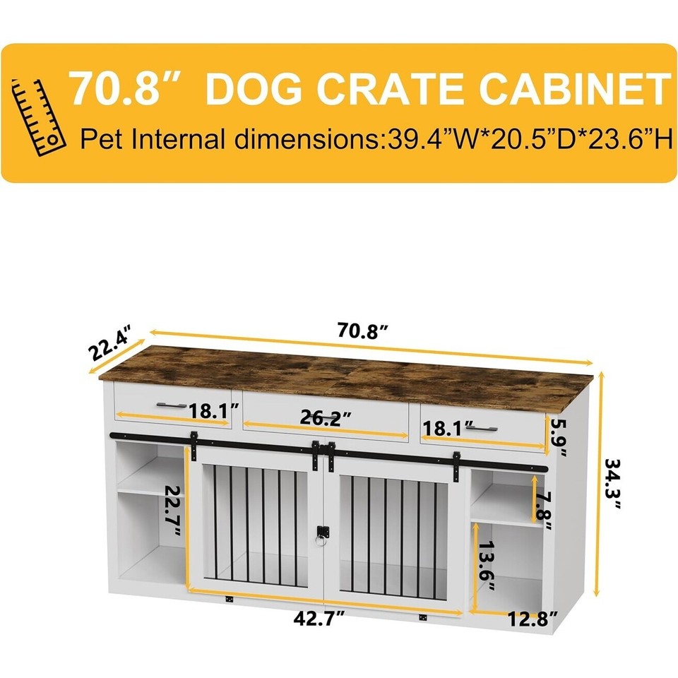 PAKASEPT Large Dog Crate Furniture eBay