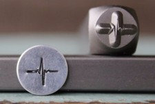 SUPPLY GUY 8mm Heart Rate Metal Punch Design Stamp SGCH-179