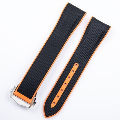 21mm Nylon Watch Band Strap For Omega Seamaster 600 Curved End Orange + Tools