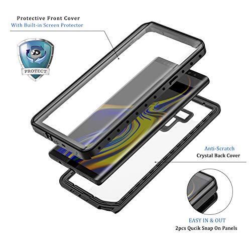 Lanhiem for Galaxy Note 9 Phone Case, IP68 Waterproof Dustproof Black - Picture 4 of 7