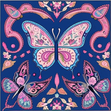 Folk Art Butterfly Sticker Decal
