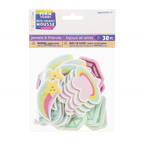 FOAMIES Jewels & Friends Foam Stickers - 30 Pieces - Picture 1 of 1