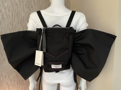 GIVENCHY HAUTE COUTURE RUCKSACK ABNEHMBARE FLÜGEL/SCHLEIFE EINZELHANDEL £1390 HERGESTELLT IN ITALIEN