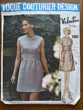 Vintage Vogue Couturier Design Valentino Italy 2303 Misses Dress Sz 14 Pattern