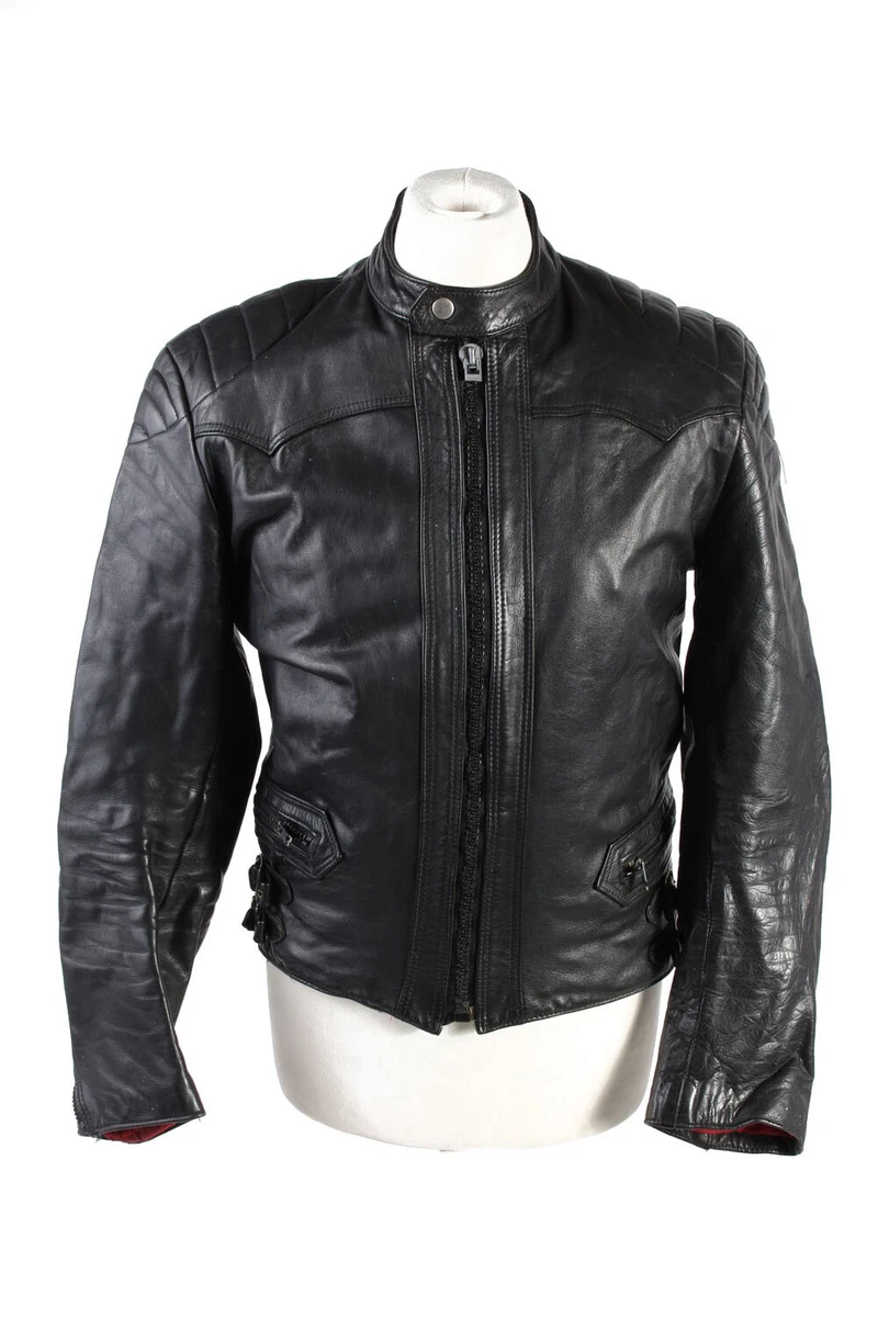 Amaci&Sons Herren Echtleder Jacke Biker Zipper Lederjacke 9104