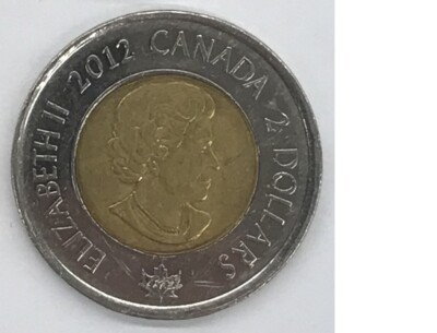 2012 Canada Two Dollar Coin War of 1812 HMS Shannon Toonie $2