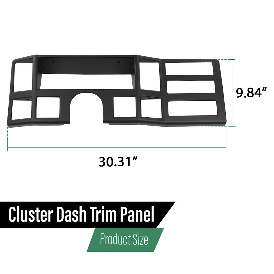 Fit For 84-1996 Jeep Cherokee XJ Comanche Dash Radio Bezel Instrument Trim Black Foto 3 de 4