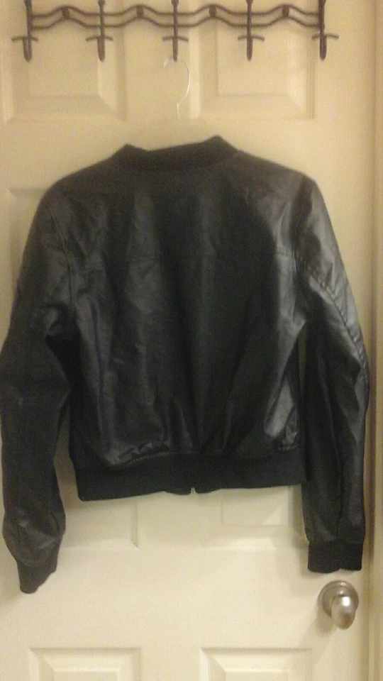 Outer Edge Jacket, Women's Size Large  Faux Leather Motorcycle Zippers,  NWT  - Image 2 of 4
