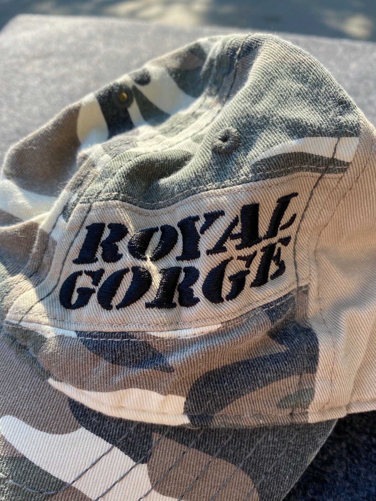 Royal Camo Hat Triangle Sport Headwear 100 Cot… Gem