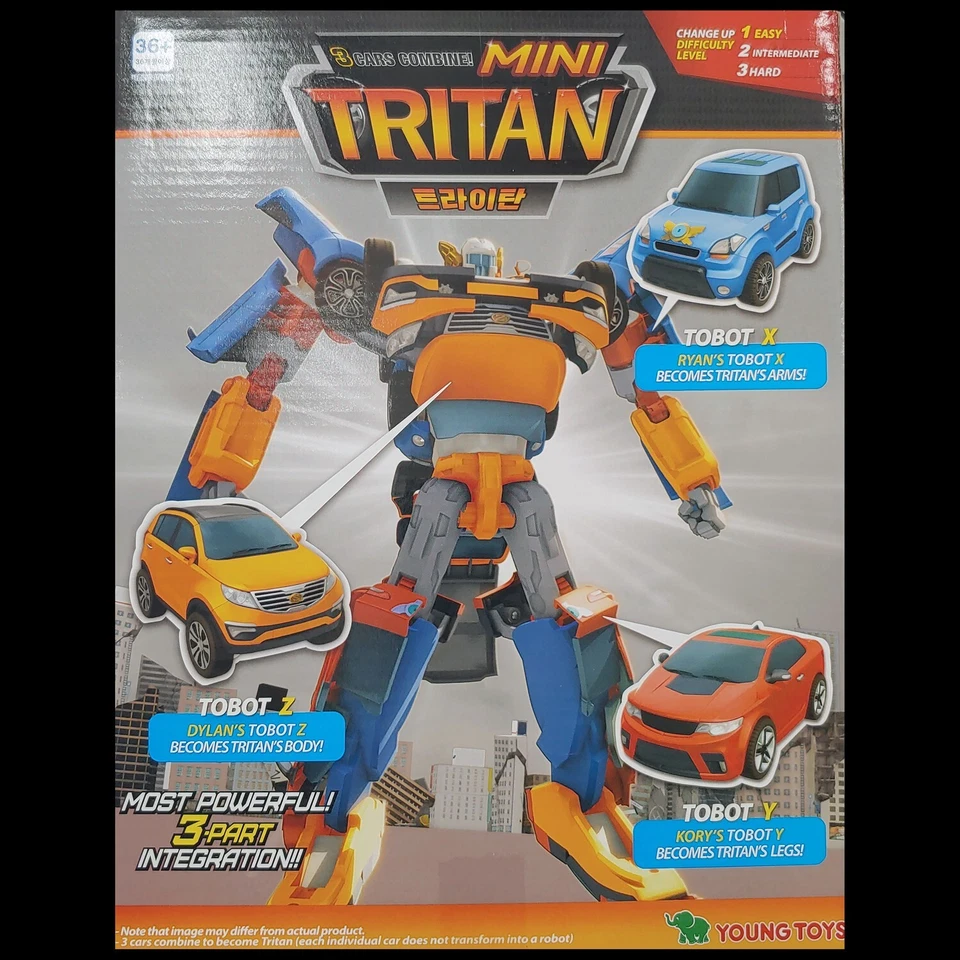 TOBOT MINI TRITAN X Y Z Integration Transforming Robot 3-Cars Combine Toy 2023 - Image 2 of 4