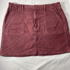 American Eagle A-Line Corduroy Super Stretch Mini Skirt Women's Size 14