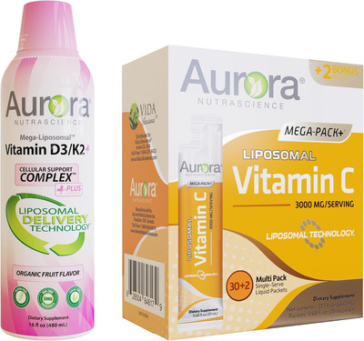Aurora Nutrascience Mega Liposomal Vitamin C, 3,000 Mg per Serving, Immune Suppo
