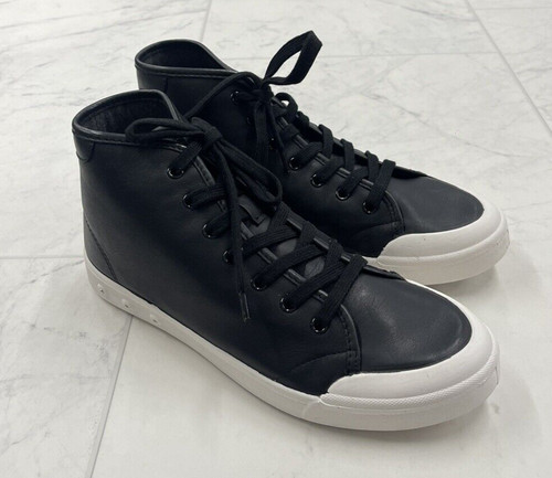 NIB $250 Rag & Bone Standard Issue High Top Sneakers In Black Size:36.5 (US 6.5)