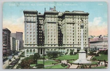 Postcard San Francisco California Hotel St Francis And Union Square