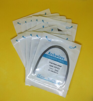 Confezione 10 Fili Arco Ortodontici Dentali Elastici NITI Acciaio - Foto 7