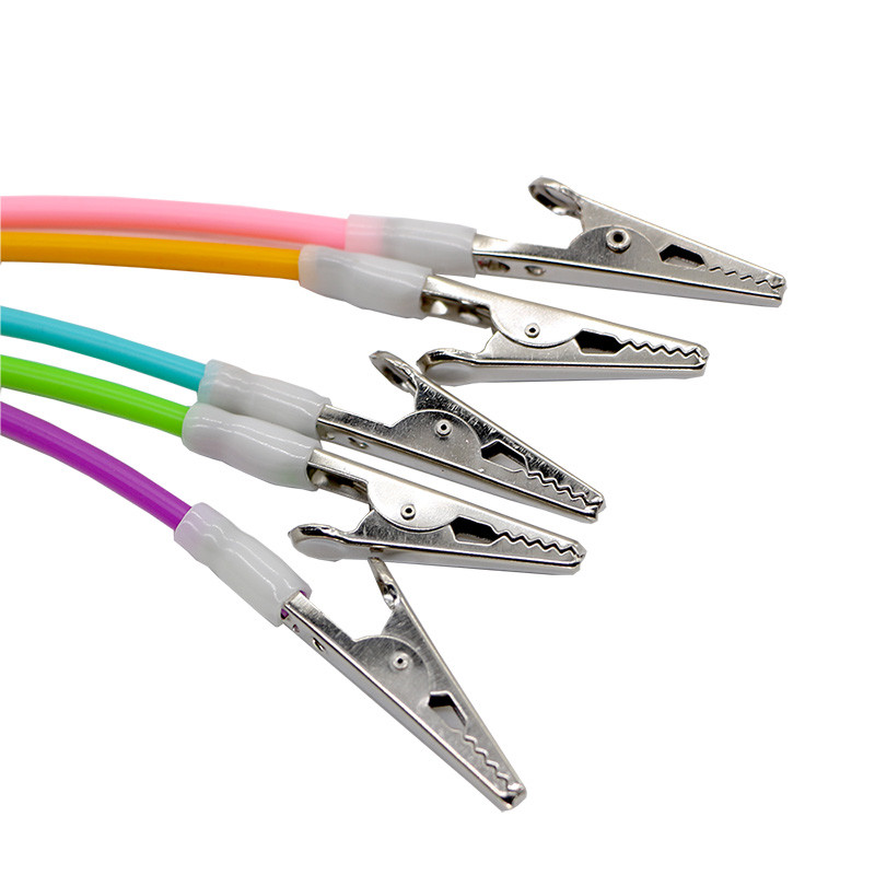 10Pcs Dental Silicone Bib Clips Cord Napkin Holder Spring Rope