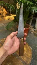 Vintage Collectible Wooden Handle With Iron Blade Dagger Knife Khanjar Katar 12"