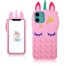 Mulafnxal Bubble Unicorn Silicone Case for iPhone 6 Plus 6S Plus 7 Plus 8 Plus 